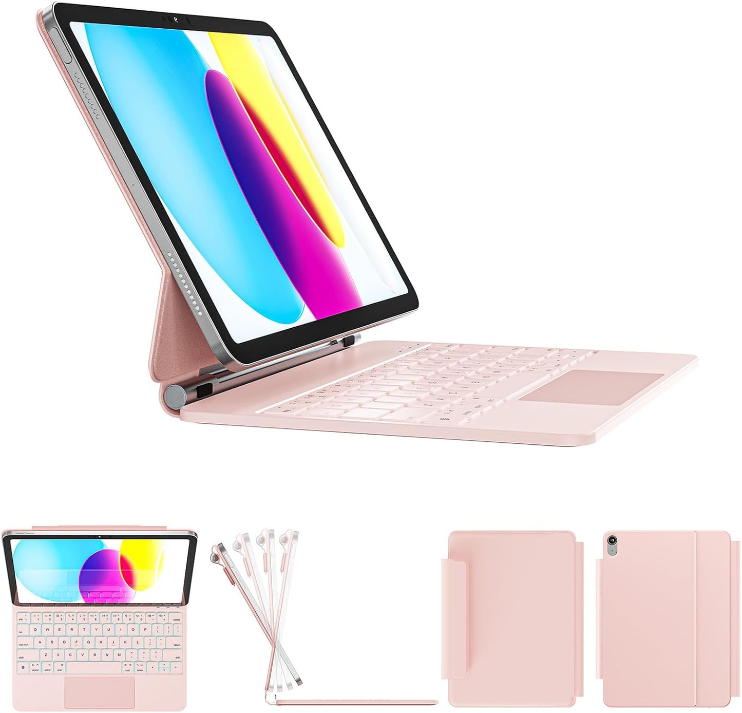 iPad 11th and 10th Gen Case with Keyboard and Backlit Keys