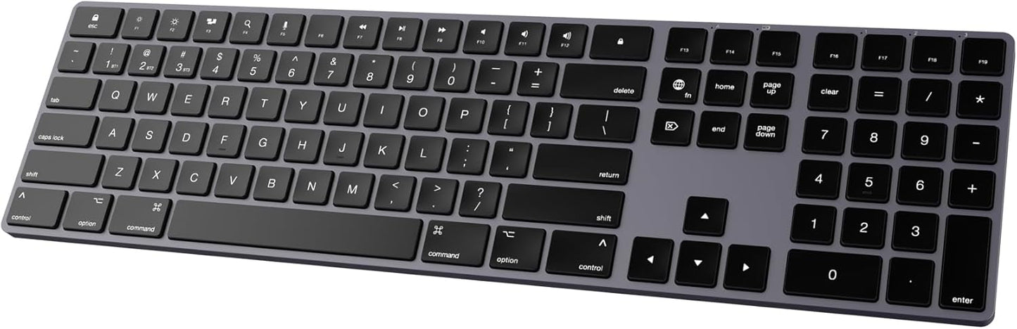 Bluetooth Slim Keyboard for Mac - Rechargeable Aluminum Design
