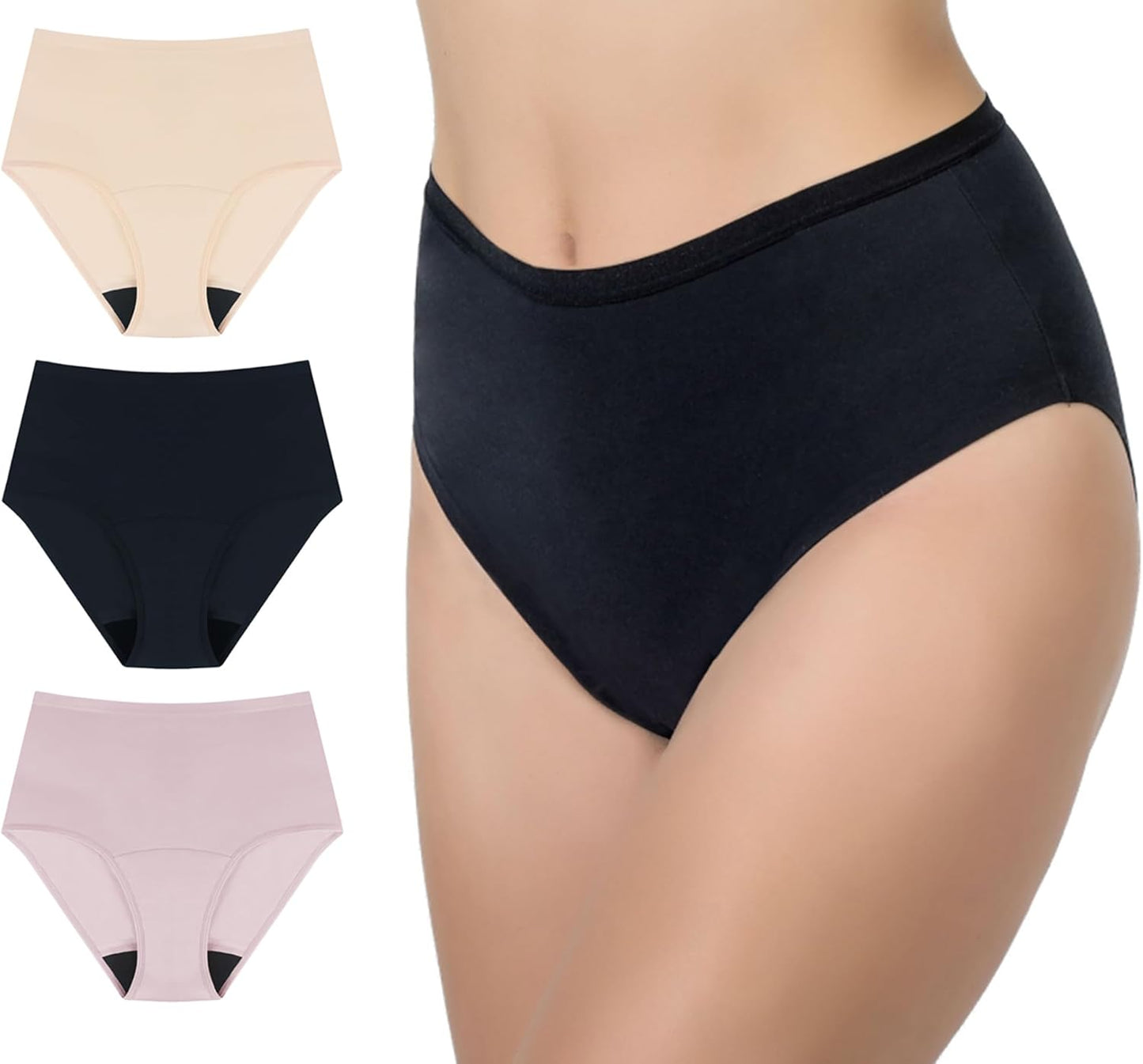 AIRCUTE Washable Incontinence Underwear for Women, 3 Pack