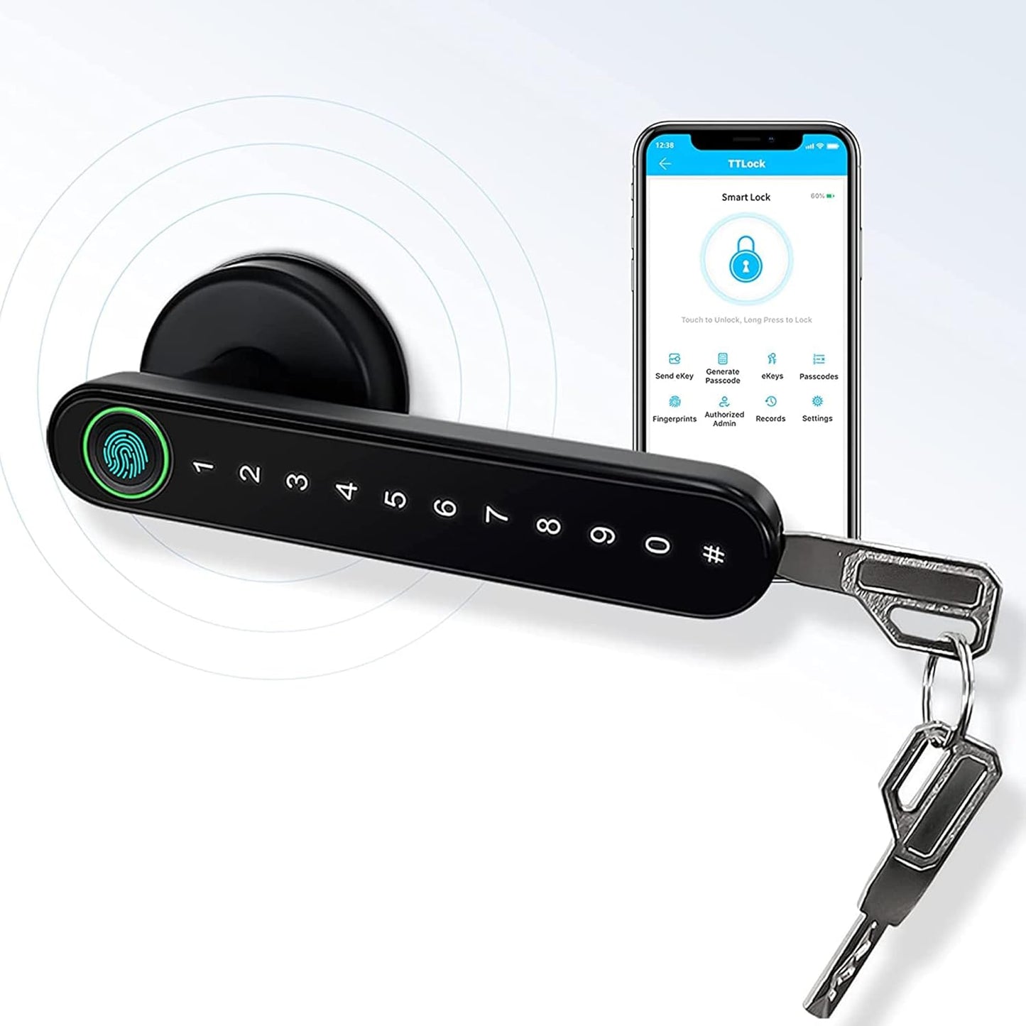 CATCHFACE Fingerprint Smart Lock: Keyless Entry & WiFi Enabled