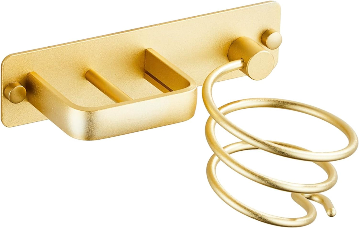YUET Wall-Mounted Hair Dryer Organizer - Professional Gold