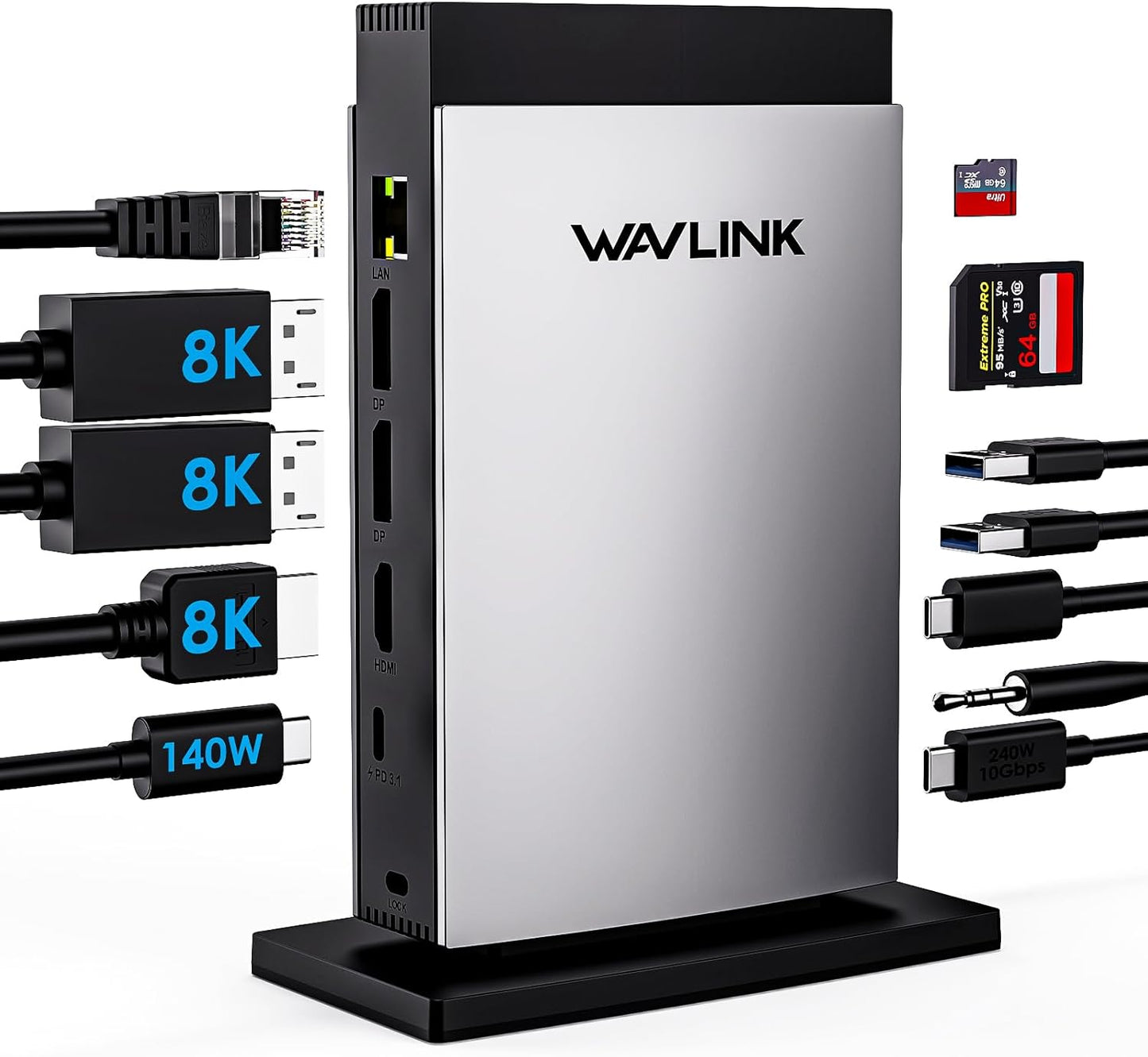 WAVLINK 11-in-1 USB C Docking Station for Multi-Monitor Setup