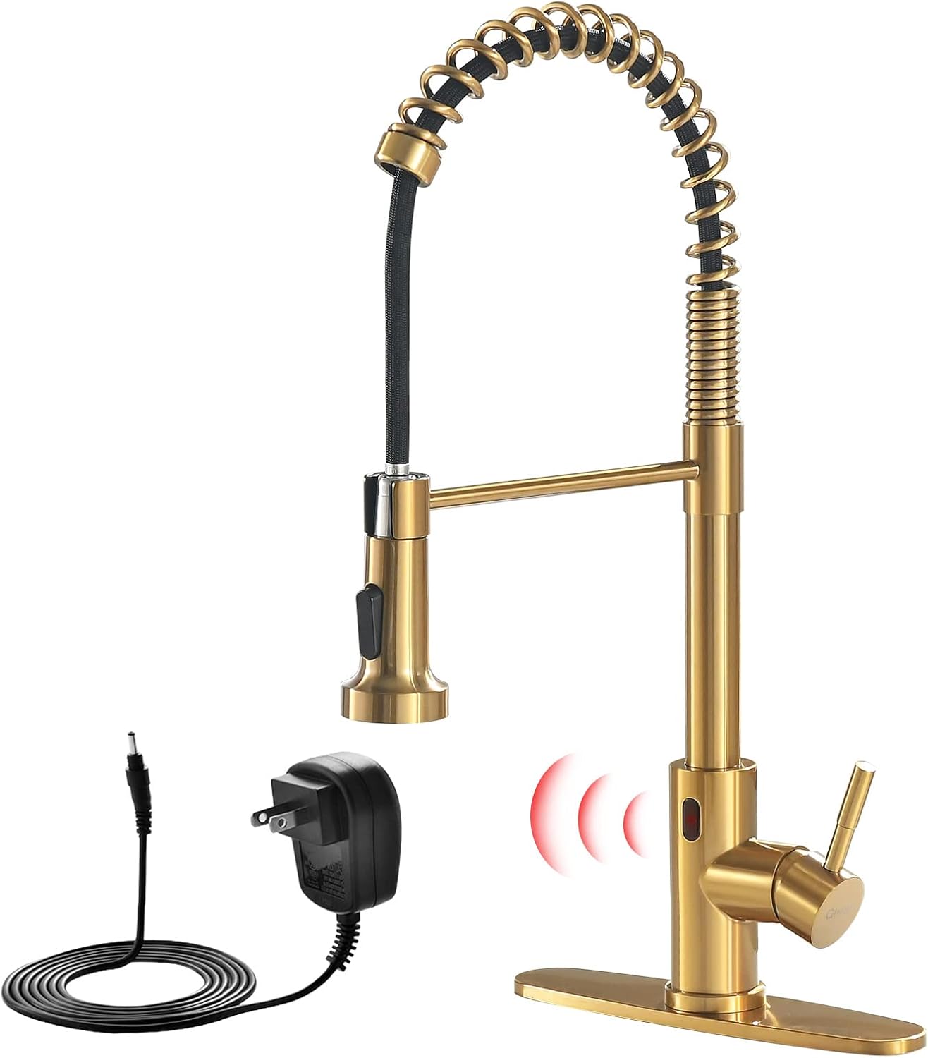 GIMILI Gold Touchless Kitchen Faucet with Smart Motion Sensor