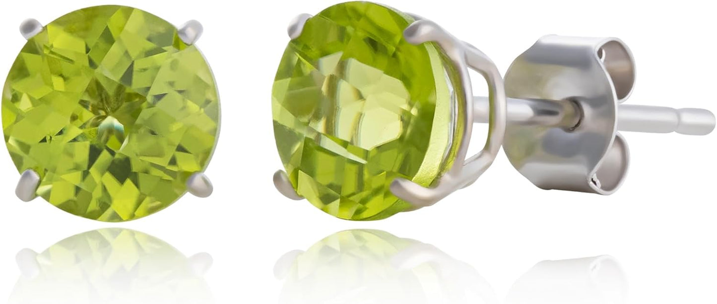 10k Yellow Gold Round Checkerboard Cut Stud Earrings for You