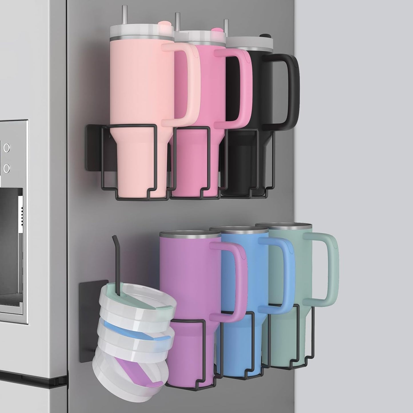 Magnetic Water Bottle Organizer for Stanley Tumbler 40oz Storage