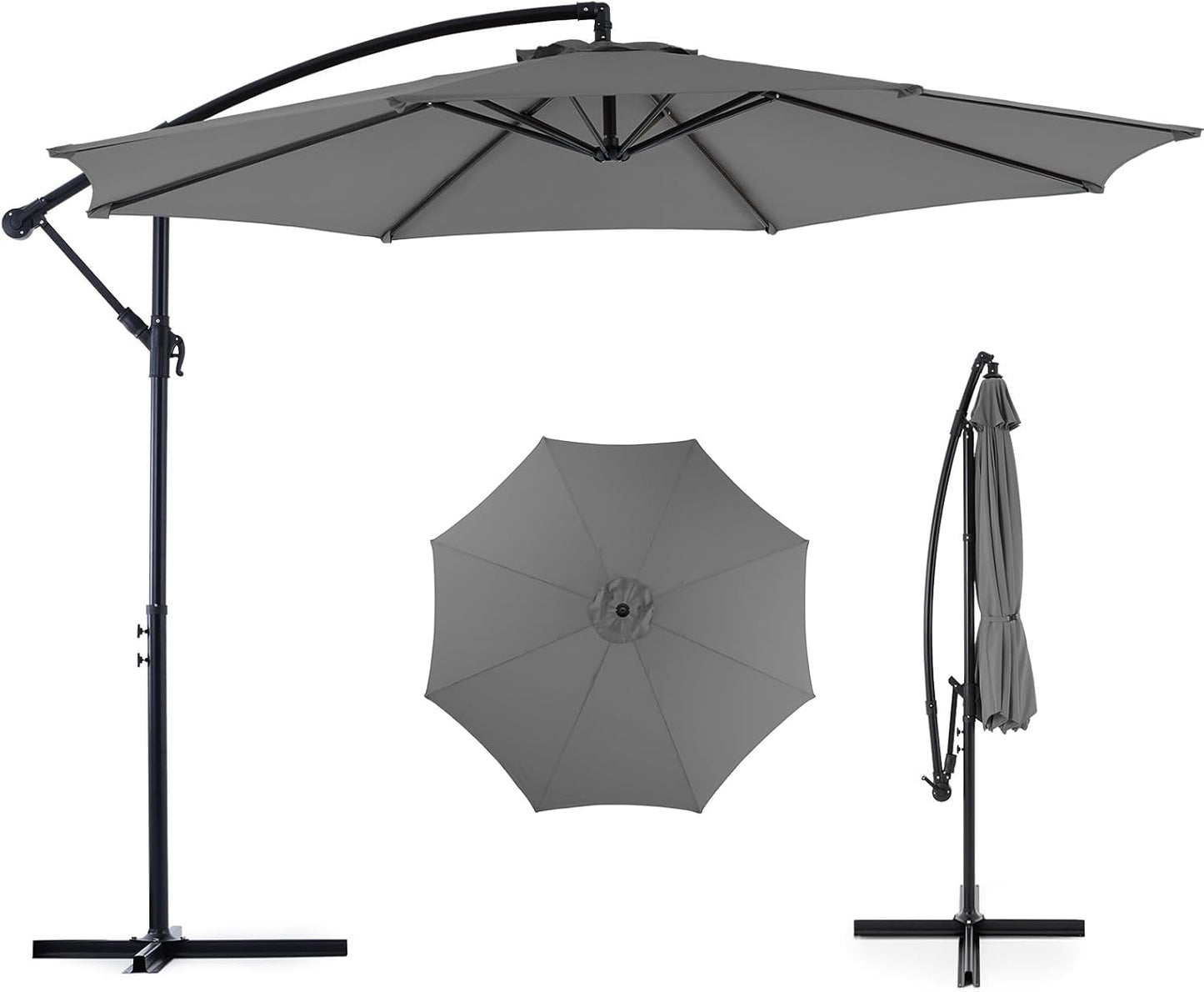OLIXIS 10FT Offset Patio Umbrella for Ultimate Outdoor Shade