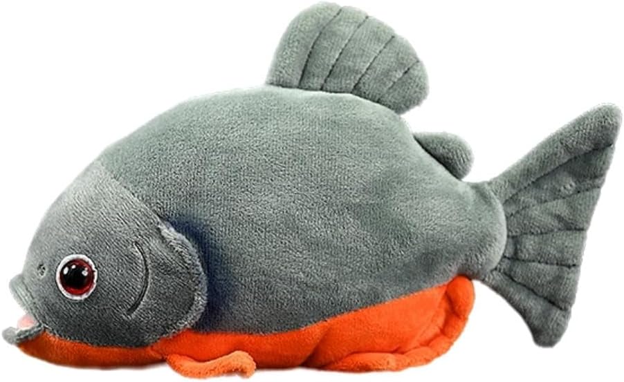 Realistic Piranha Stuffed Animal: Snuggle 8.7'' Plush Toy