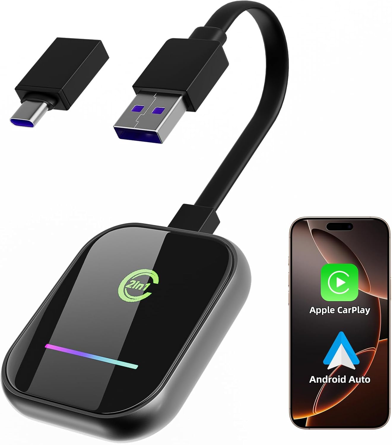 Wireless Carplay & Android Auto Adapter by Aurevita