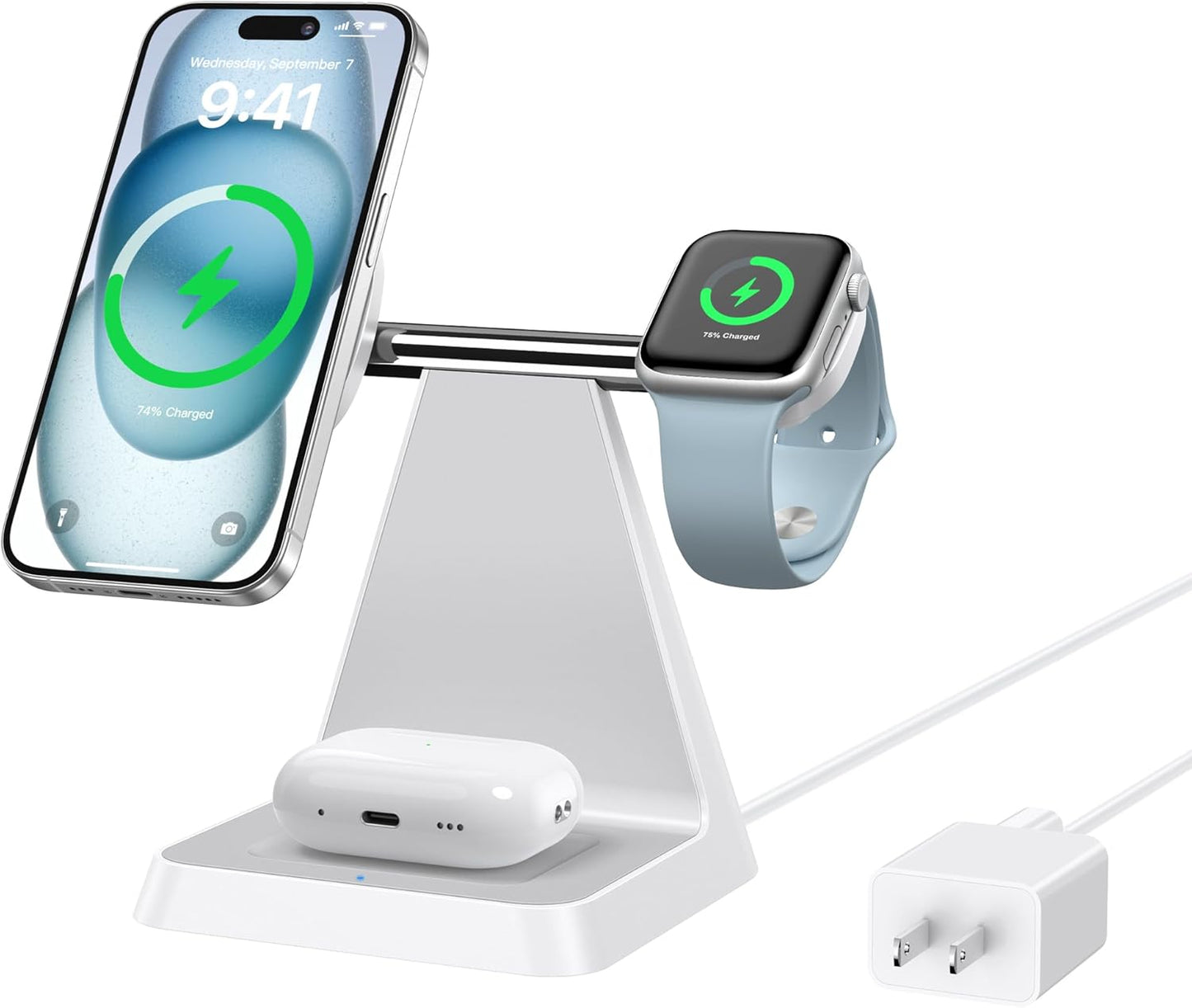 Woruda 3-in-1 Magnetic Wireless Charger - Fast Charging