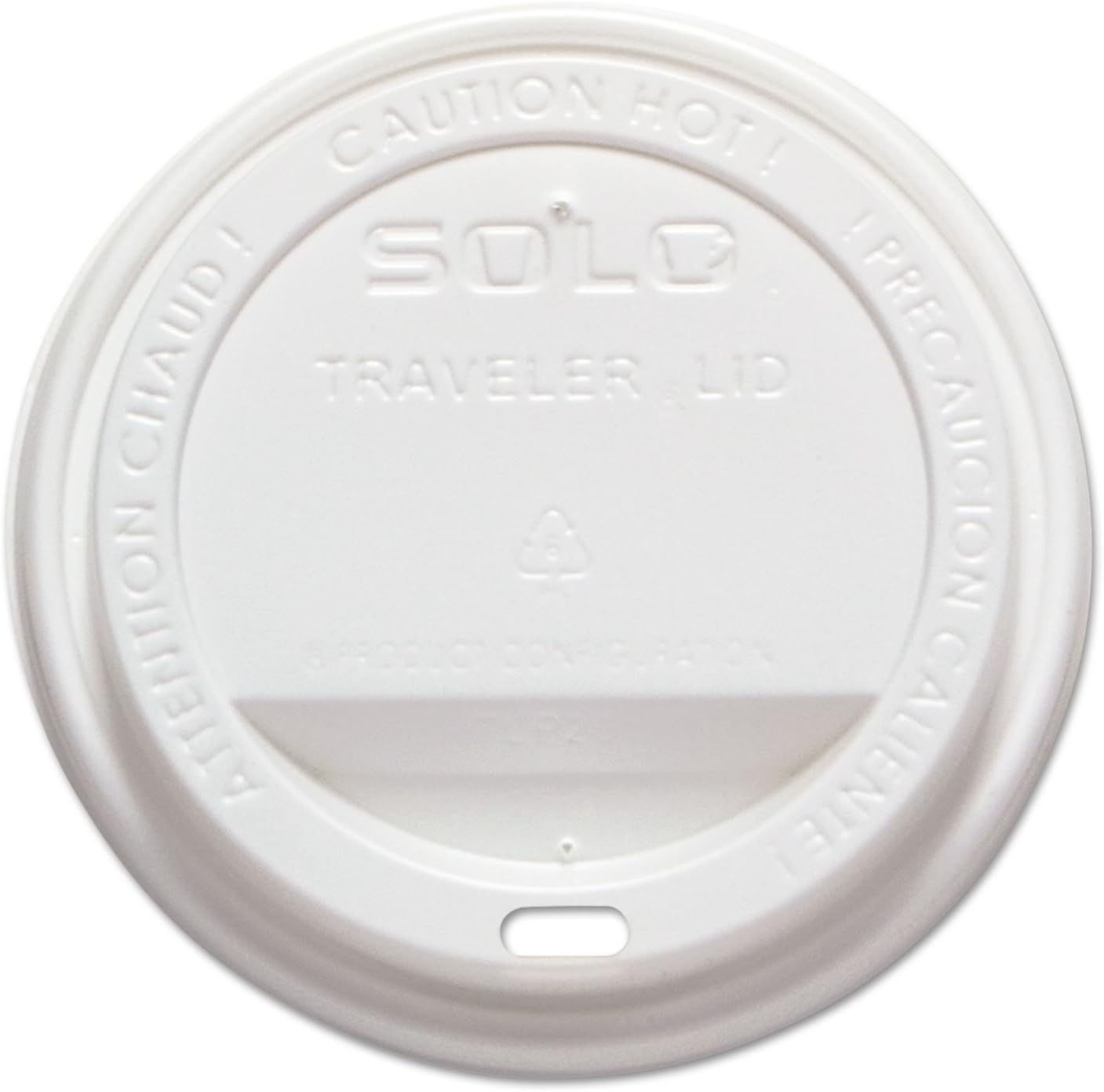 SOLO Traveler Plastic Lid for Paper Hot Cups - 1000 Count