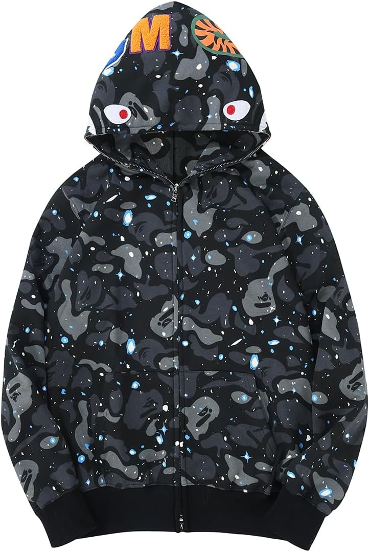 Hoodie Cotton Shark Camo Fashion Jacket Sweatshirt for All