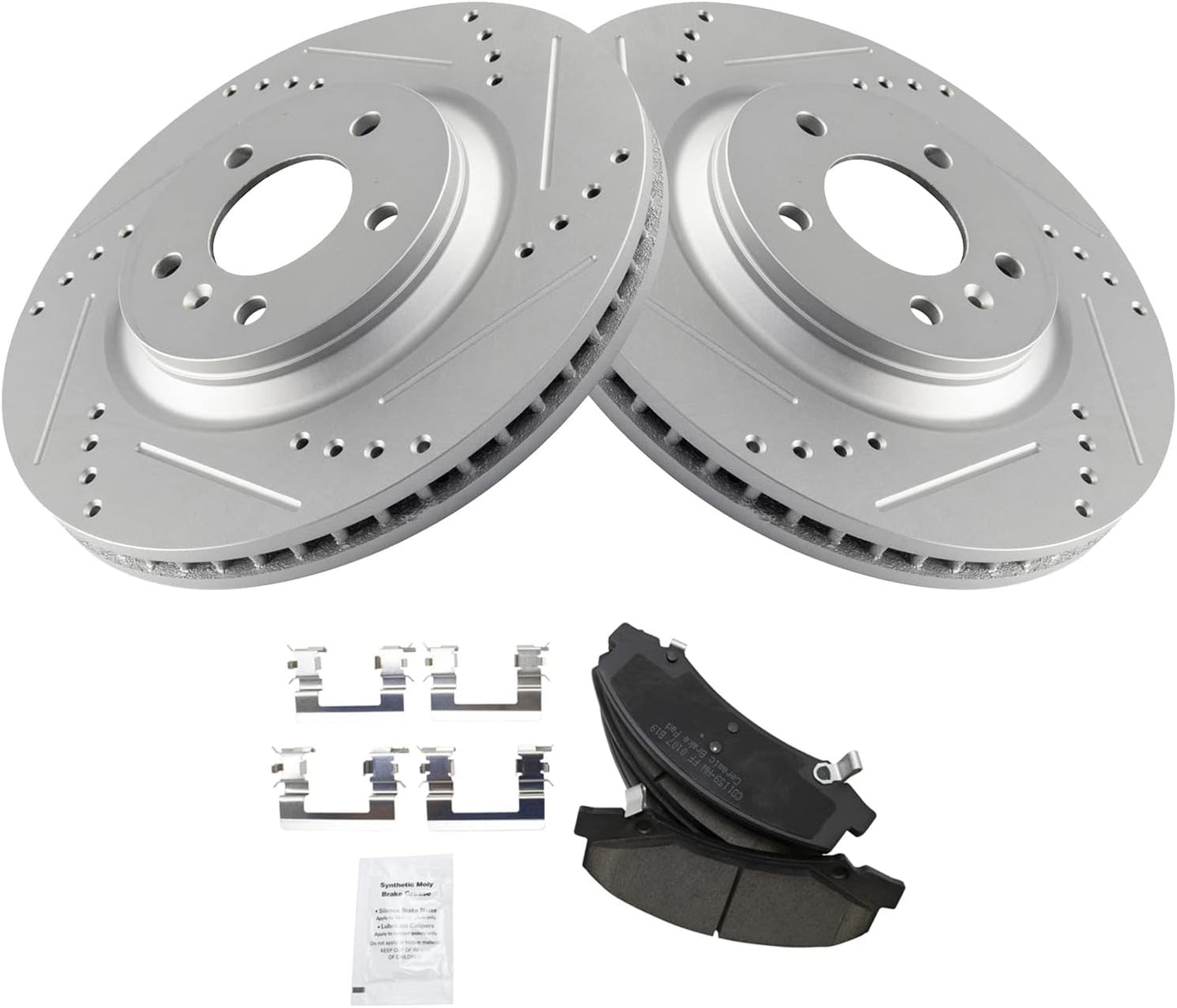 TRQ Front Brake Pad & Rotor Kit for 2008-2009 Buick LaCrosse