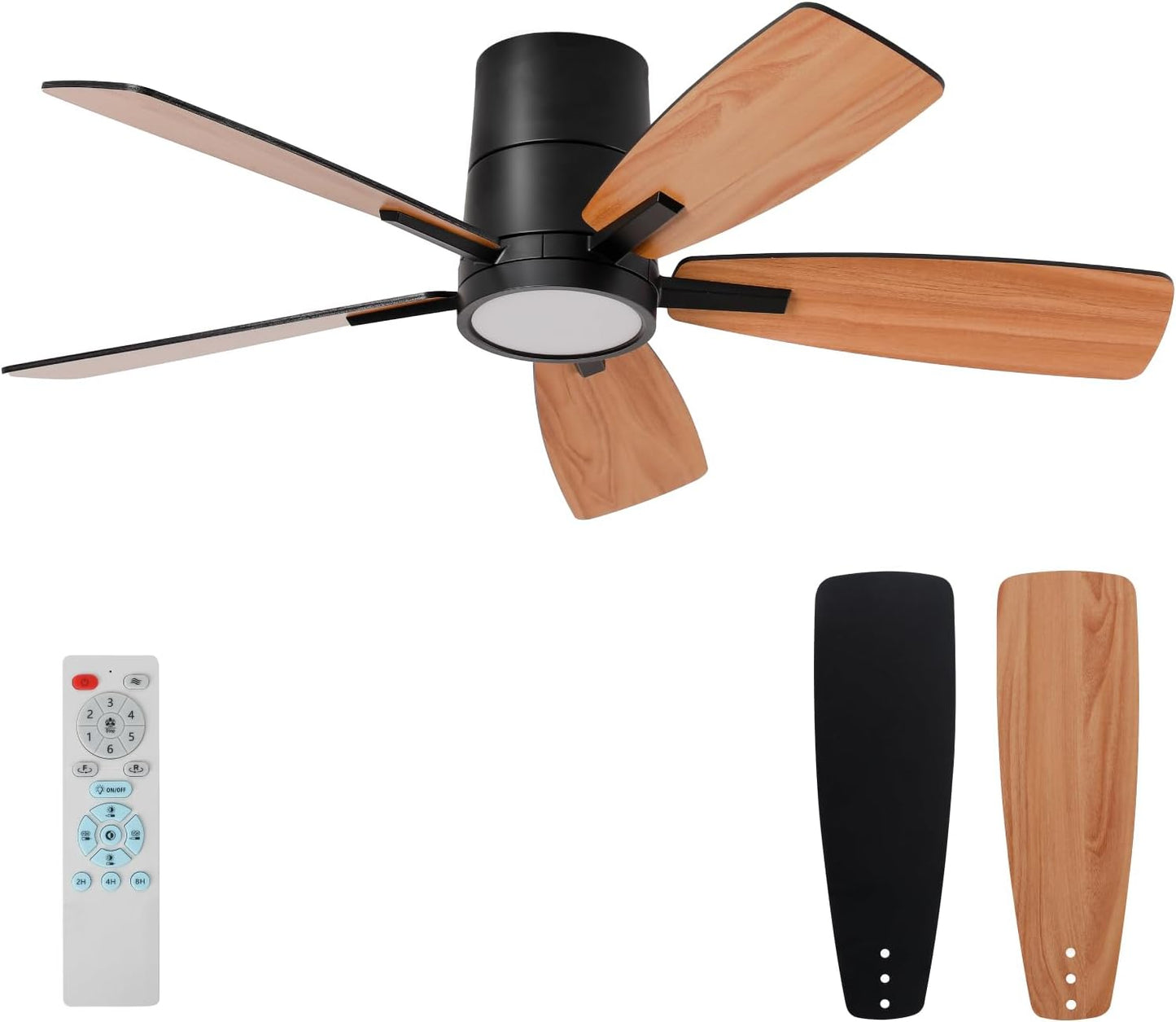TALOYA 42 inch Ceiling Fan with Lights and Remote Control