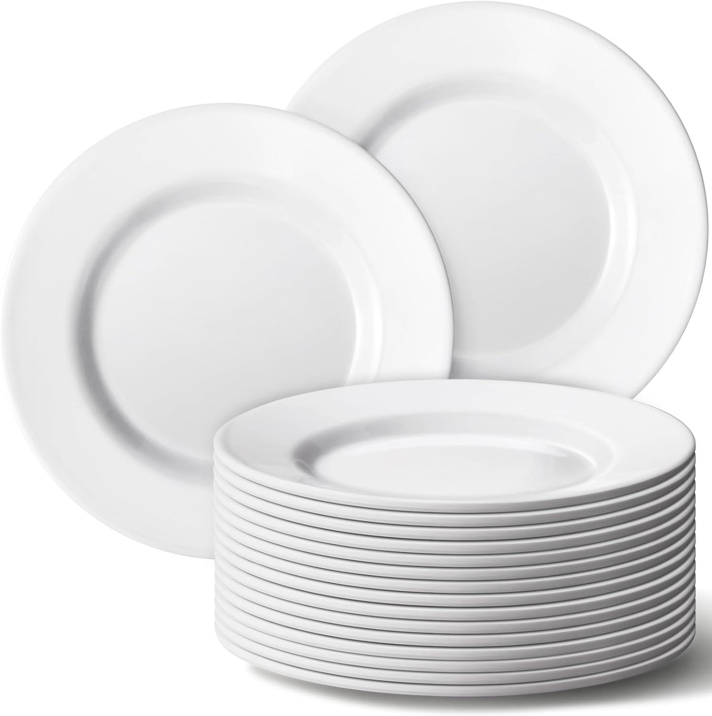 Hushee 24 Pack 7 Inch White Dessert Plates for Every Occasion