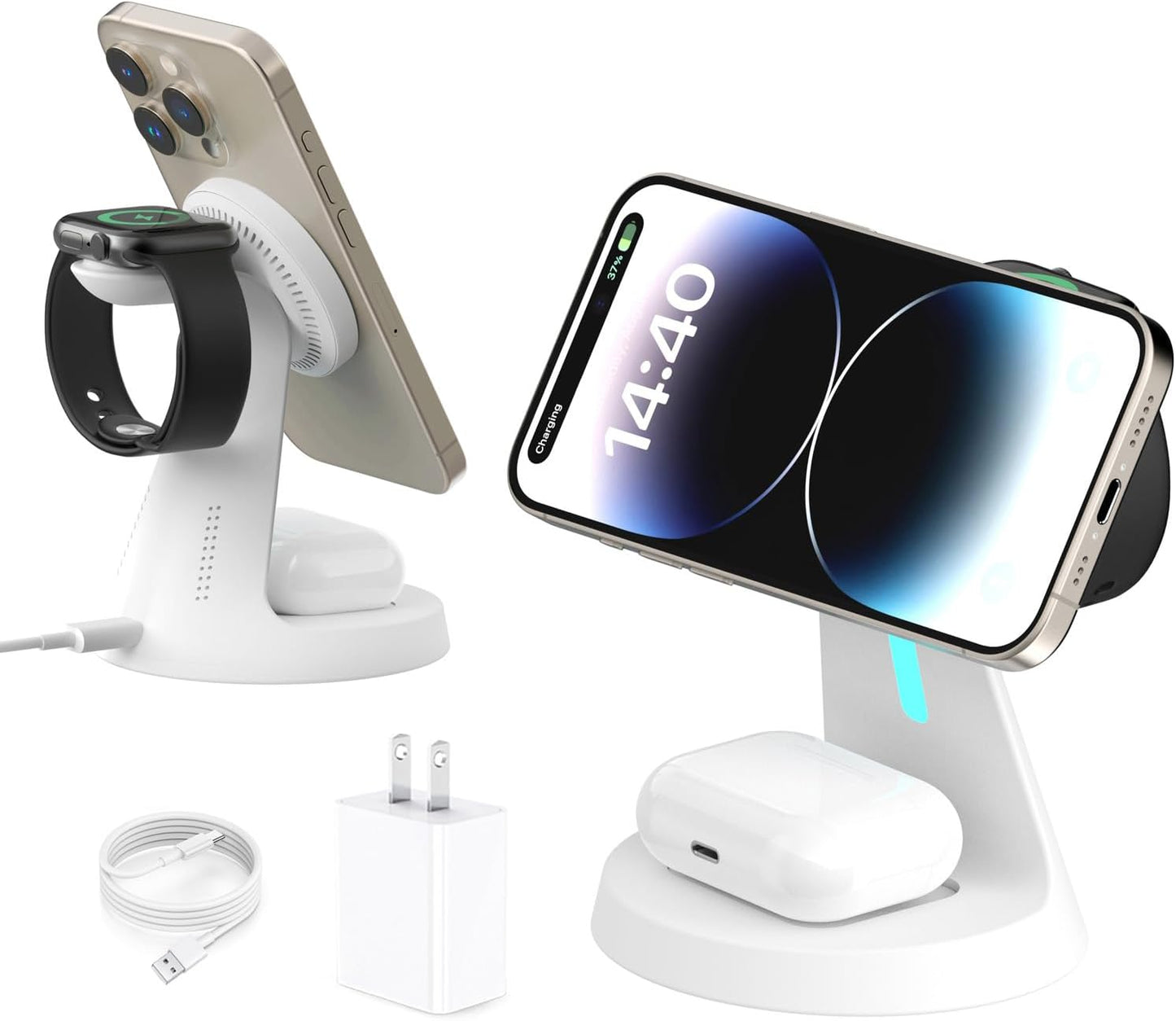 Wireless Charger 3 in 1 Charging Station for Apple Devices