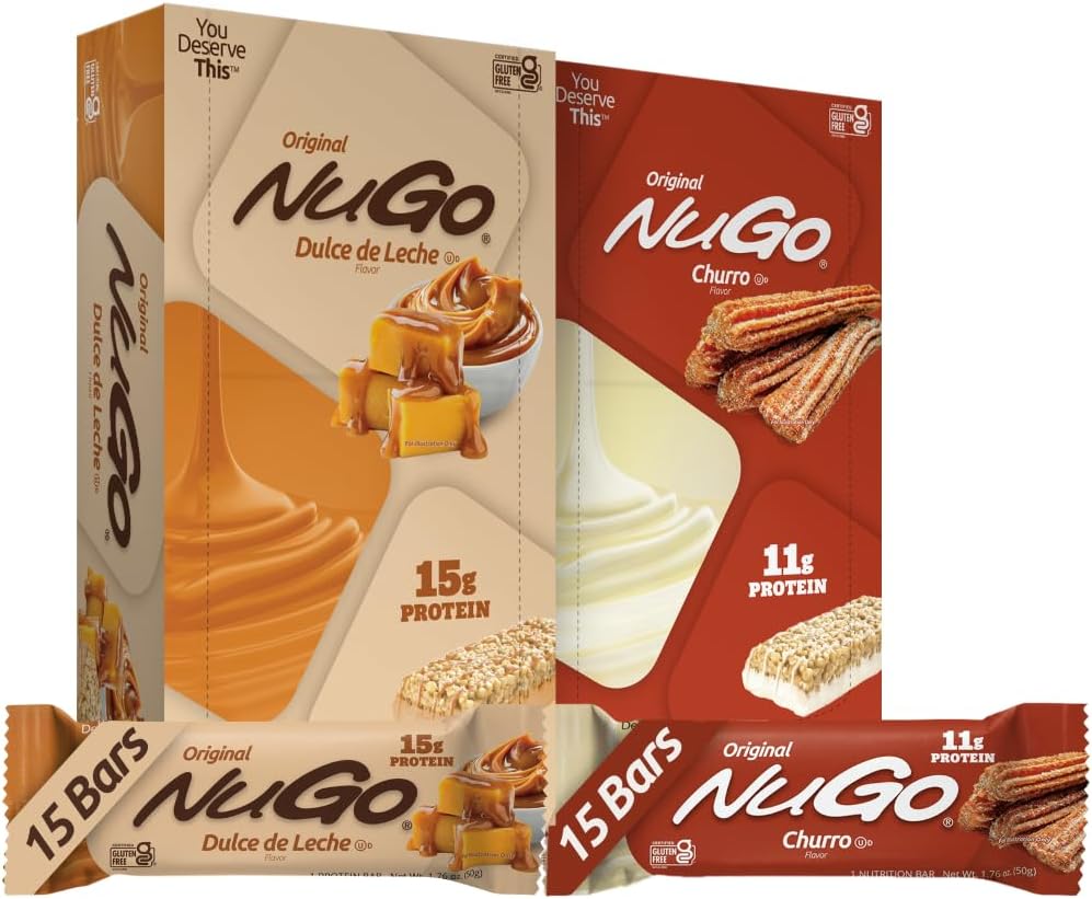 NuGo Protein Bars: Delicious Dulce De Leche & Churro Flavors