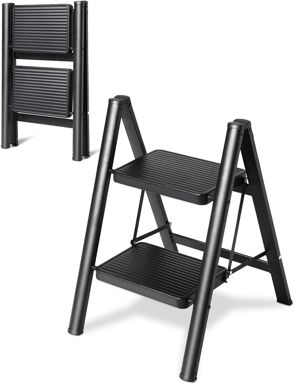 Double Elite 2 Step Folding Ladder - Sturdy & Safe Design