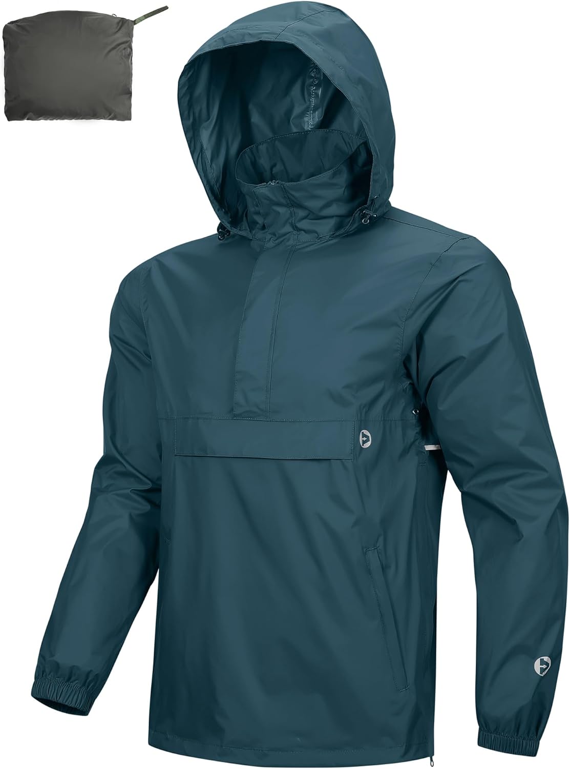 Outdoor Ventures Men's Rain Jacket Lightweight Waterproof Pullover