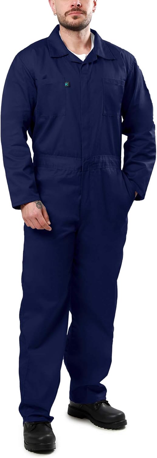 Kolossus Coveralls for Men Long Sleeve Cotton Blend Jumpsuit