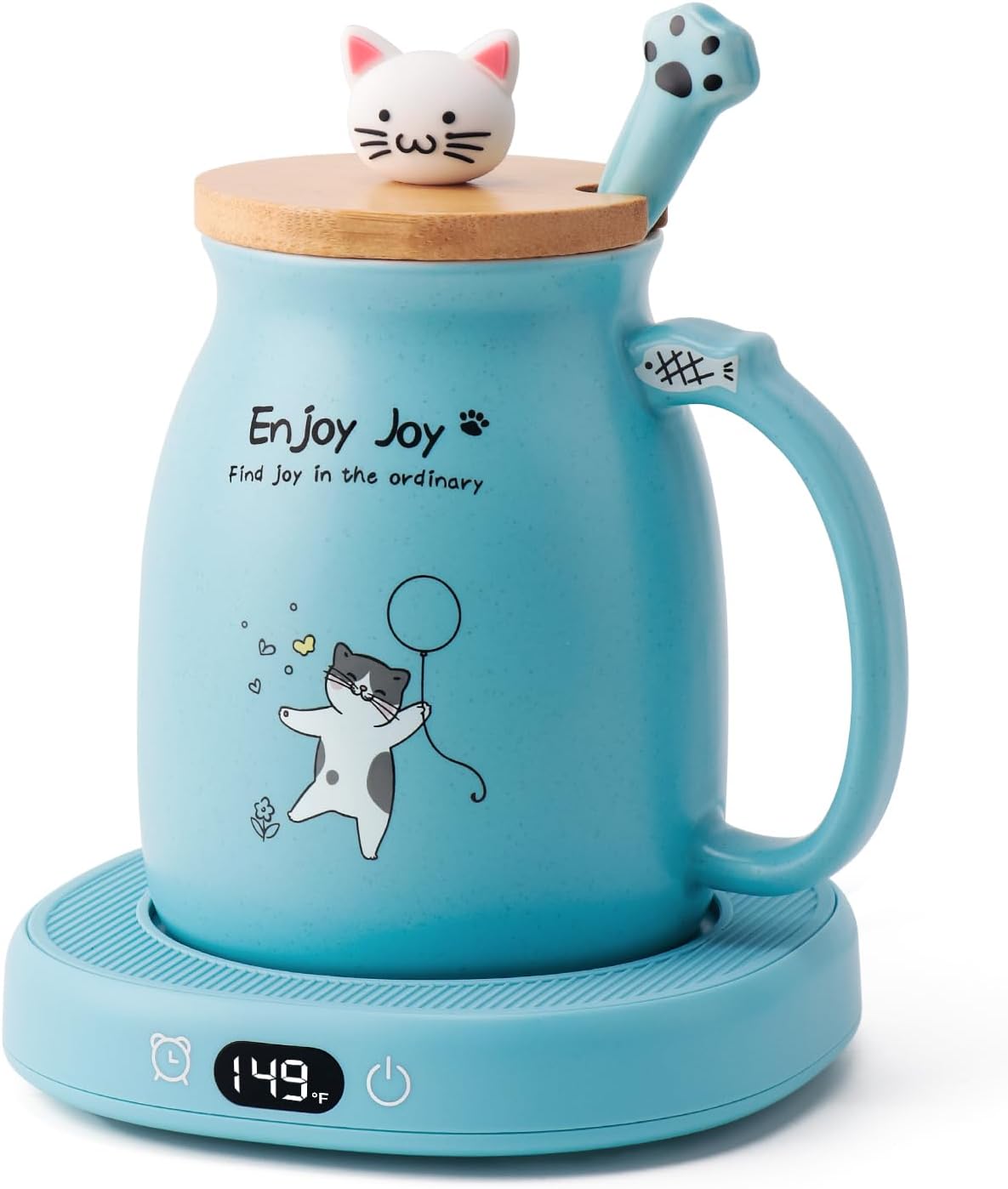 Cute Cat Mug Warmer Set for Perfectly Warm Beverages!