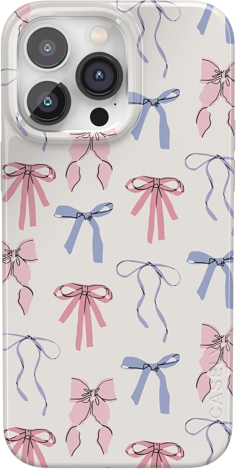 Casely iPhone 14 Pro Case with Pastel Bows for MagSafe
