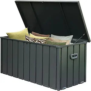 Domi 120 Gallon Outdoor Deck Box for Cushions and Tools