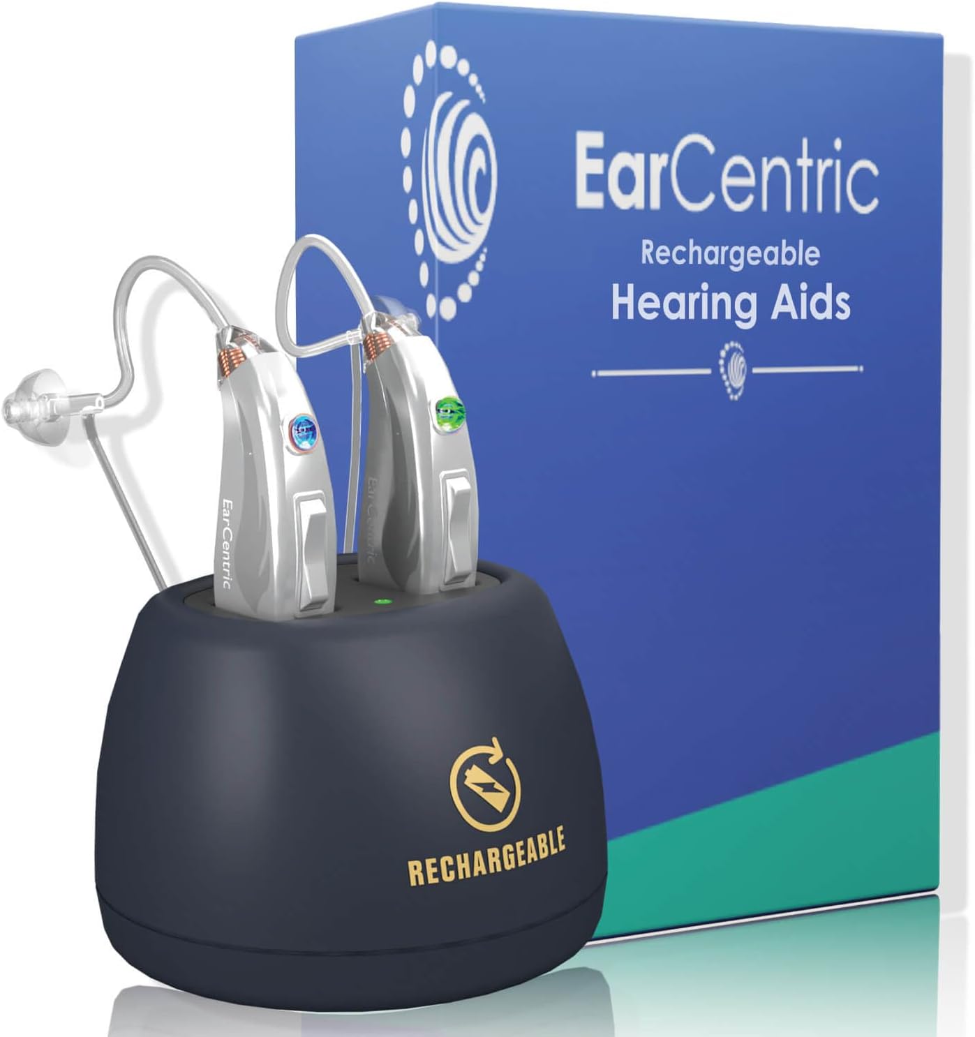 EarCentric EasyCharge Rechargeable Hearing Aids for Seniors