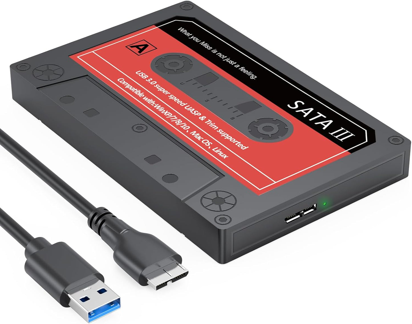 FEMORO 2.5 SSD Enclosure: Tool-Free SATA to USB3.0 - Up to 6TB
