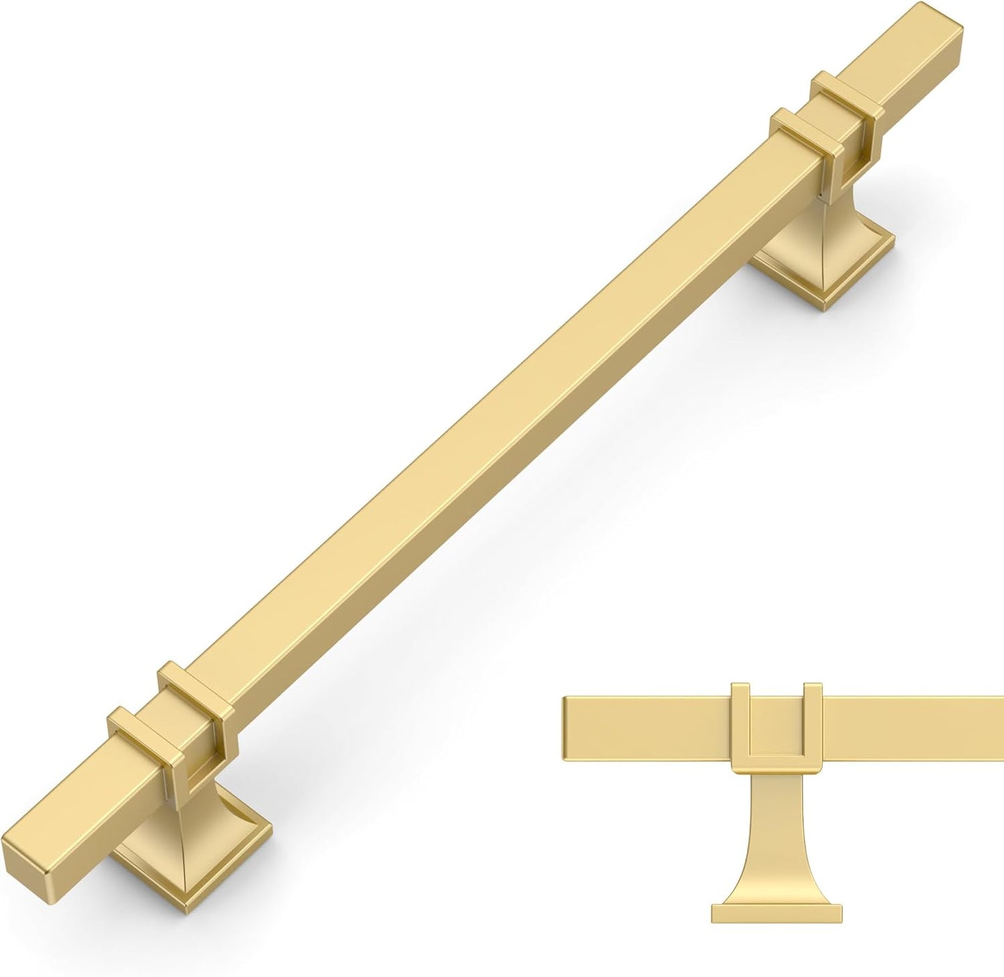 Amerdeco 10 Pack Brushed Gold Cabinet Pulls for Stylish Upgrades