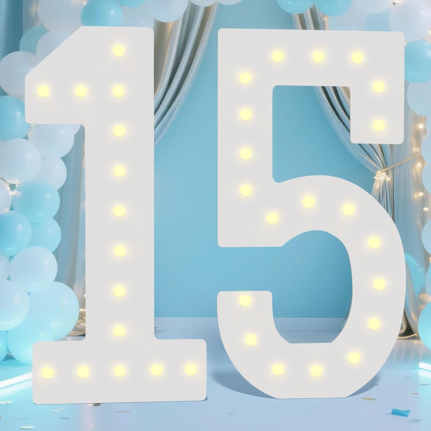 4FT Marquee Numbers for 15th Birthday and Anniversary Decor