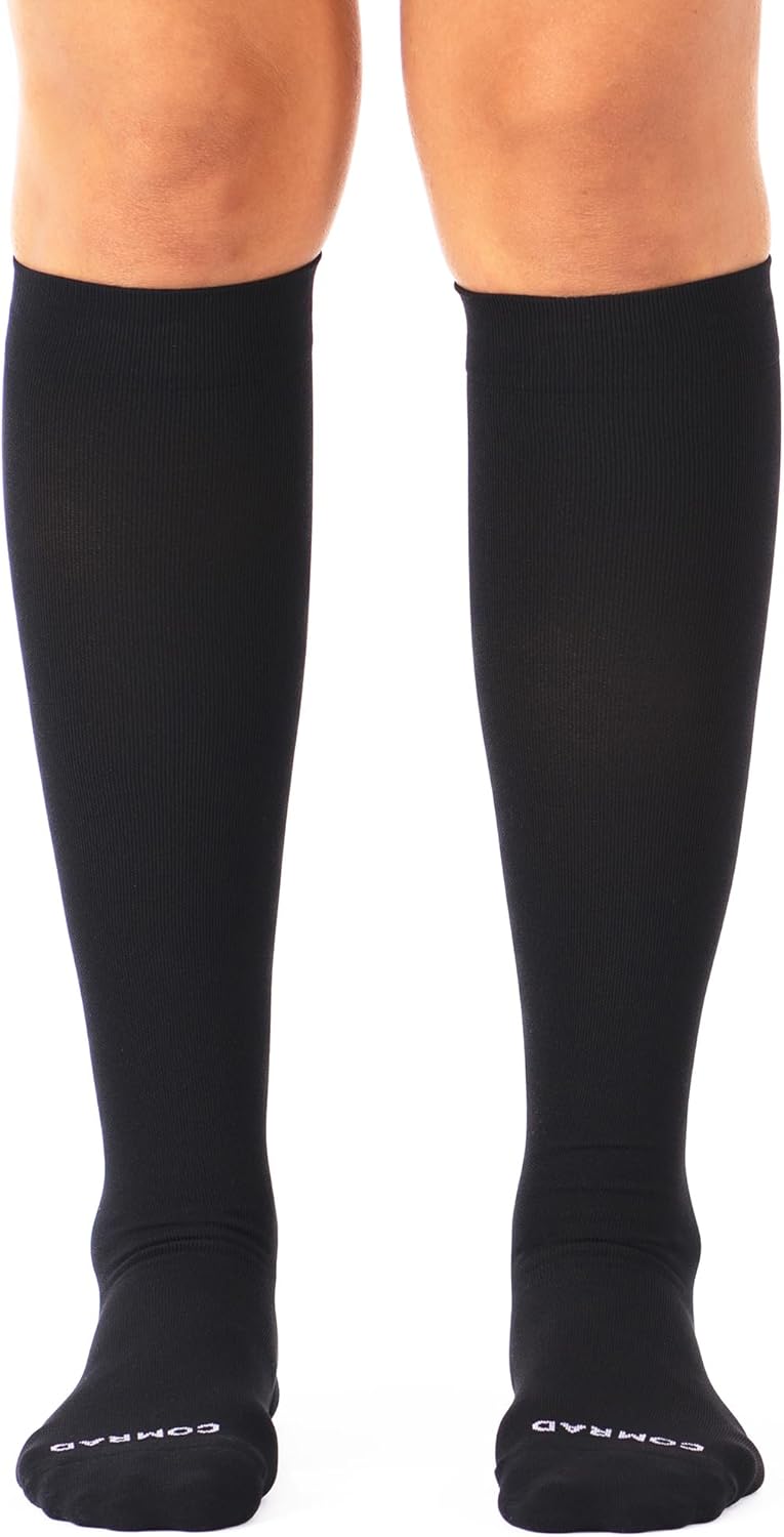 Comrad Nylon Knee High Compression Socks for All-Day Support
