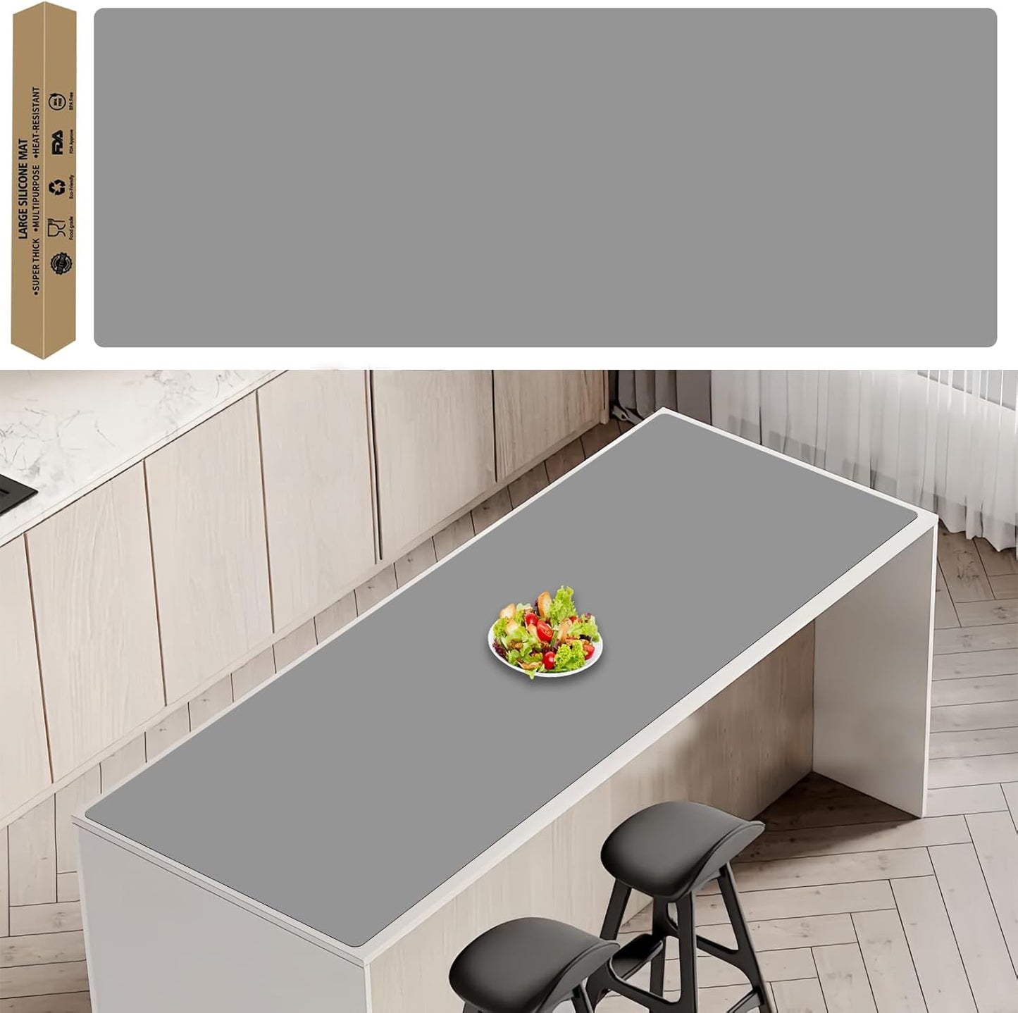 Extra Large Silicone Kitchen Counter Mat for Heat Resistance