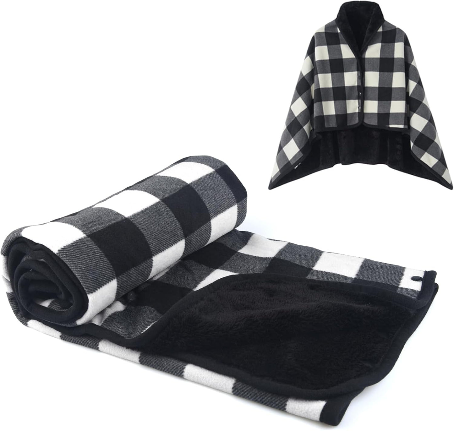 Cozy Plaid Poncho Blanket by forestfish