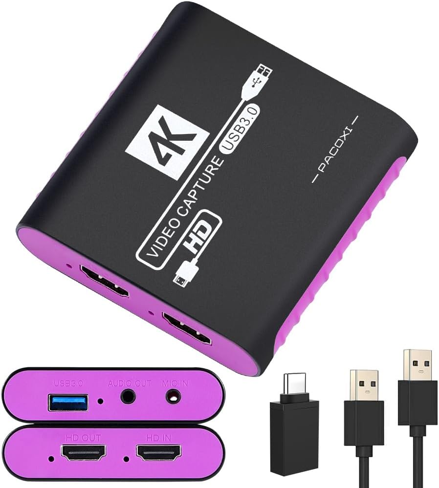 HDMI Video Capture Card for Nintendo Switch 2 - 1080P 60FPS