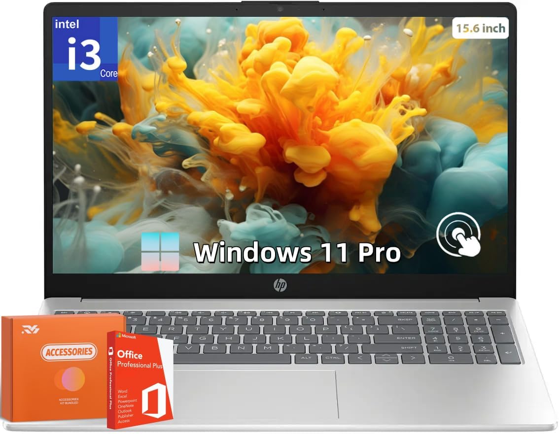 HP 15.6 Touchscreen Laptop with Office Pro Lifetime License