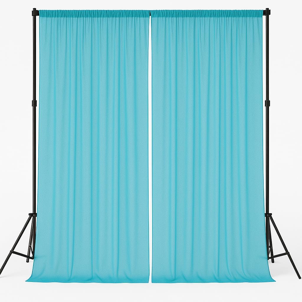 Elegant Turquoise Chiffon Drapes for Weddings and Events