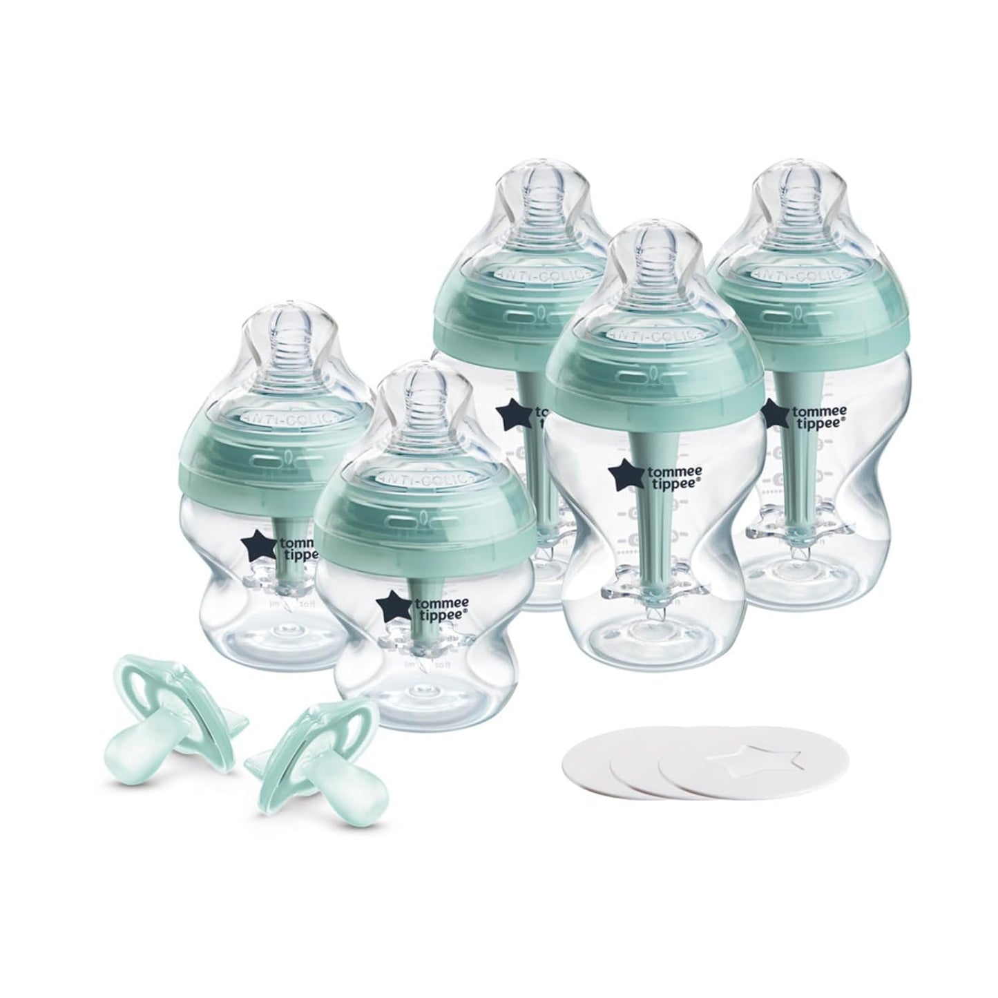 Tommee Tippee Anti-Colic Bottles & Pacifiers: Self-Sterilizing, Breast-Like Nipples