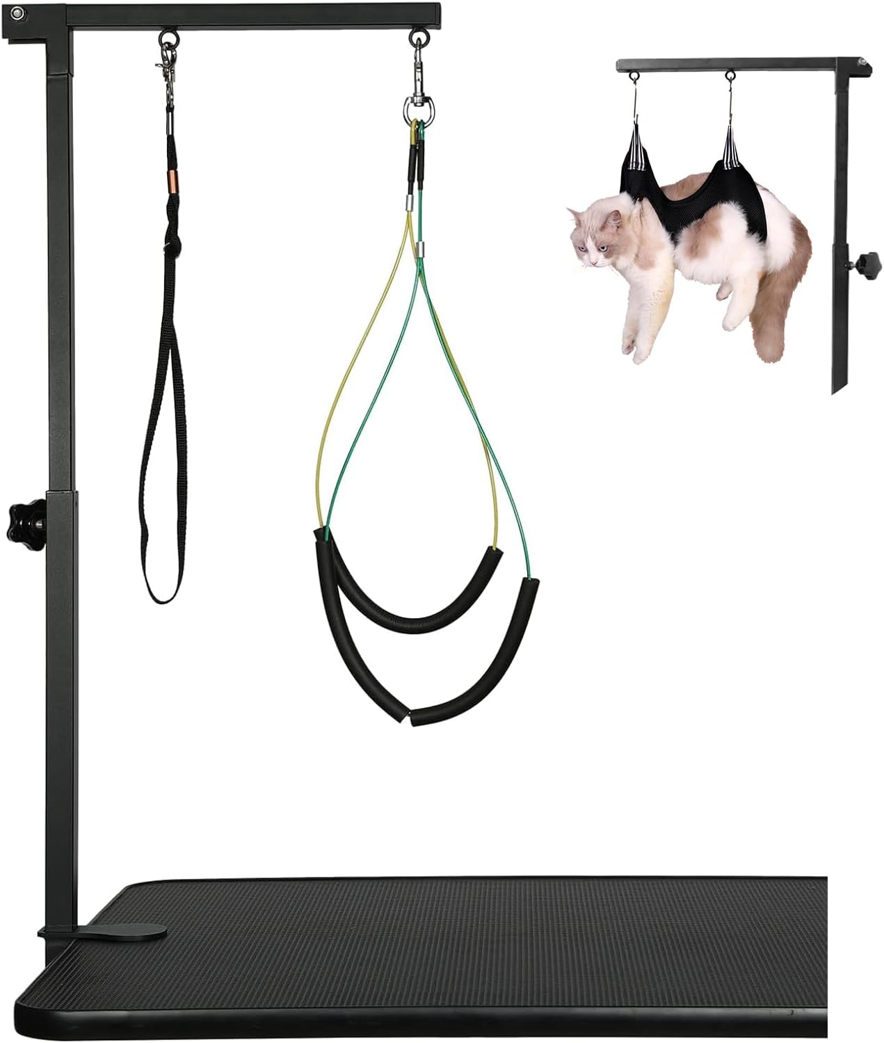 Adjustable Dog & Cat Grooming Arm with Hammock for Small Pets