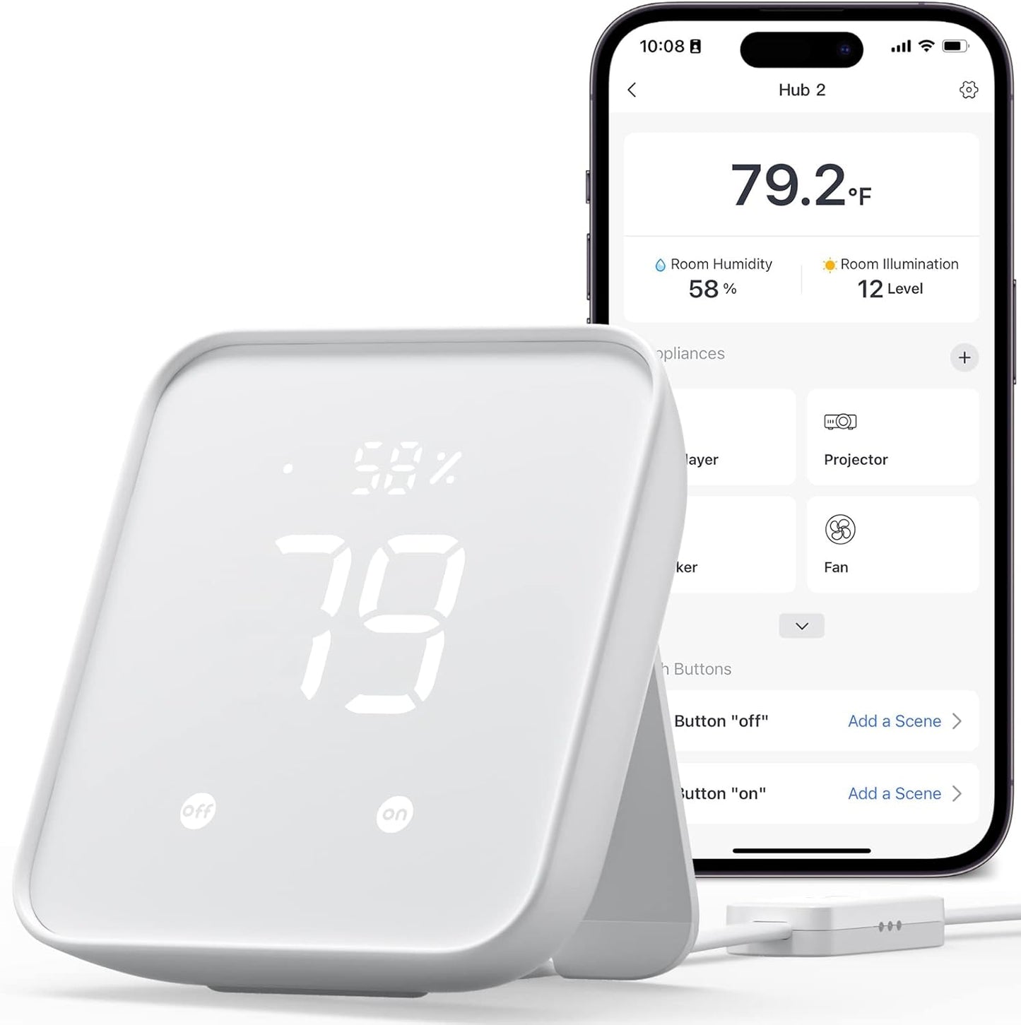 SwitchBot Hub 2: Smart WiFi Thermometer and Remote Control