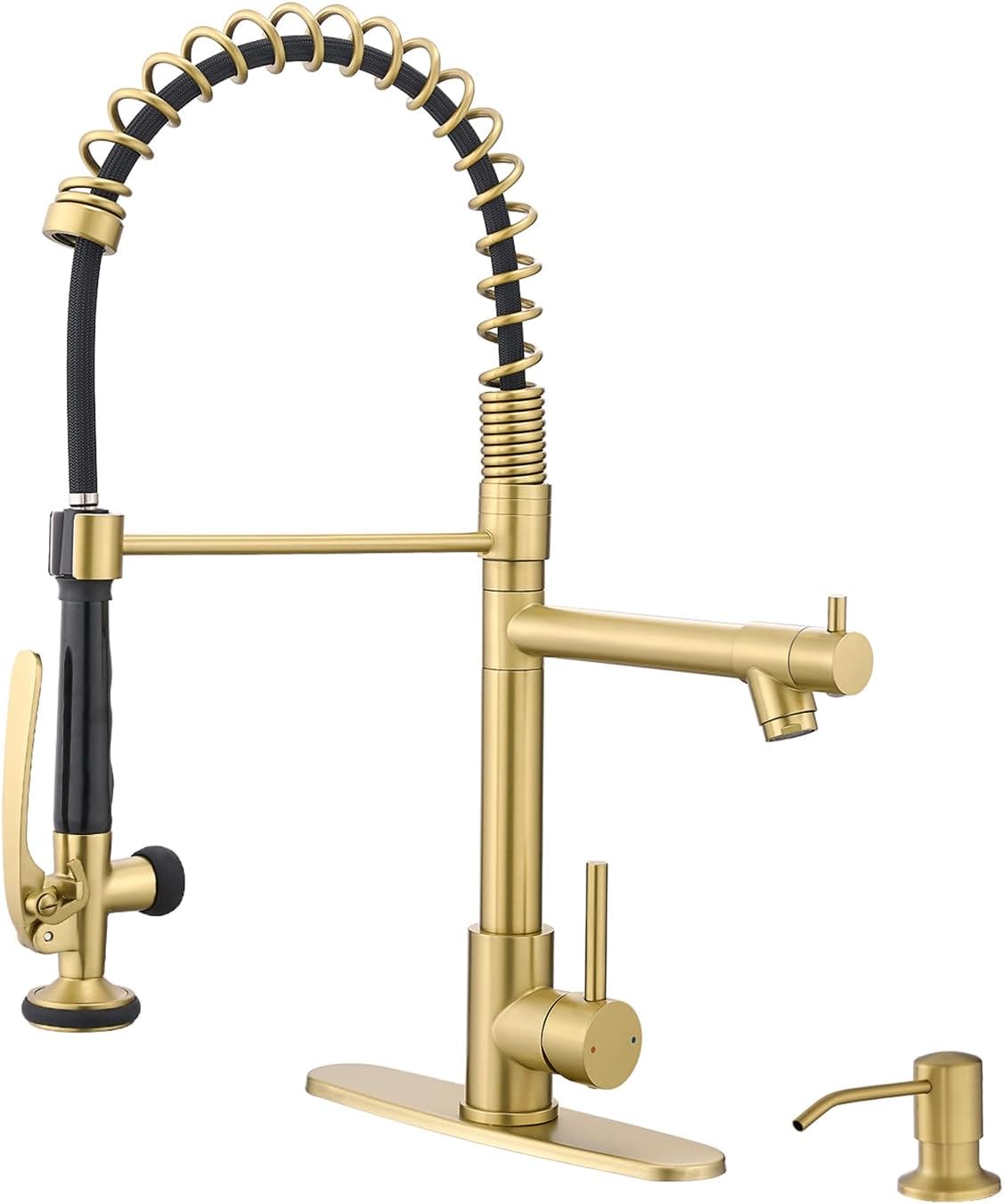 Fapully Commercial Kitchen Sink Faucet with Pull Down Sprayer