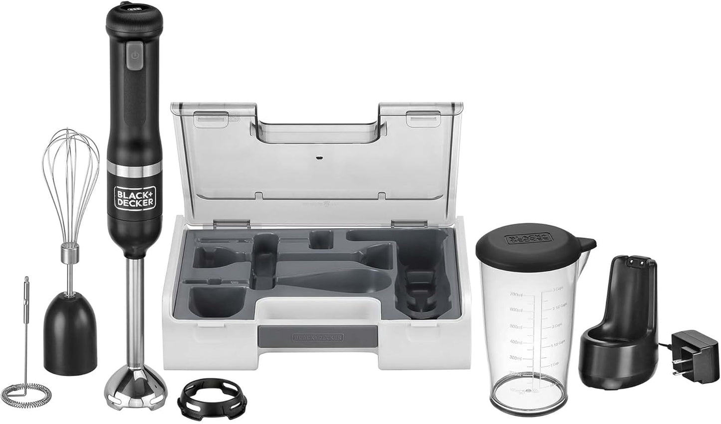 BLACK+DECKER Cordless Immersion Blender: 3-in-1 Multi Tool Set