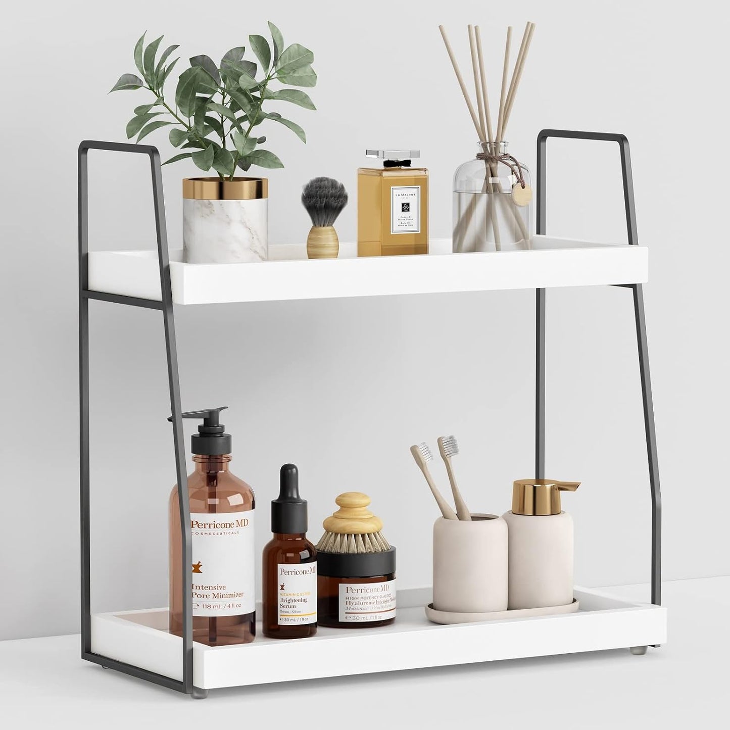 Forbena 2 Tier Bathroom Counter Organizer for Stylish Storage