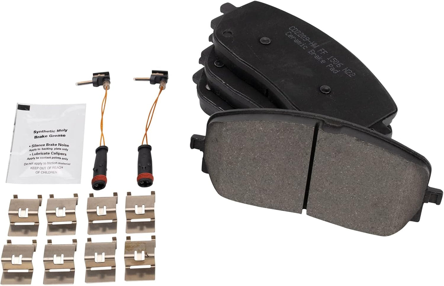 TRQ Front Brake Pads Ceramic for 2020-2022 Mercedes-Benz Models