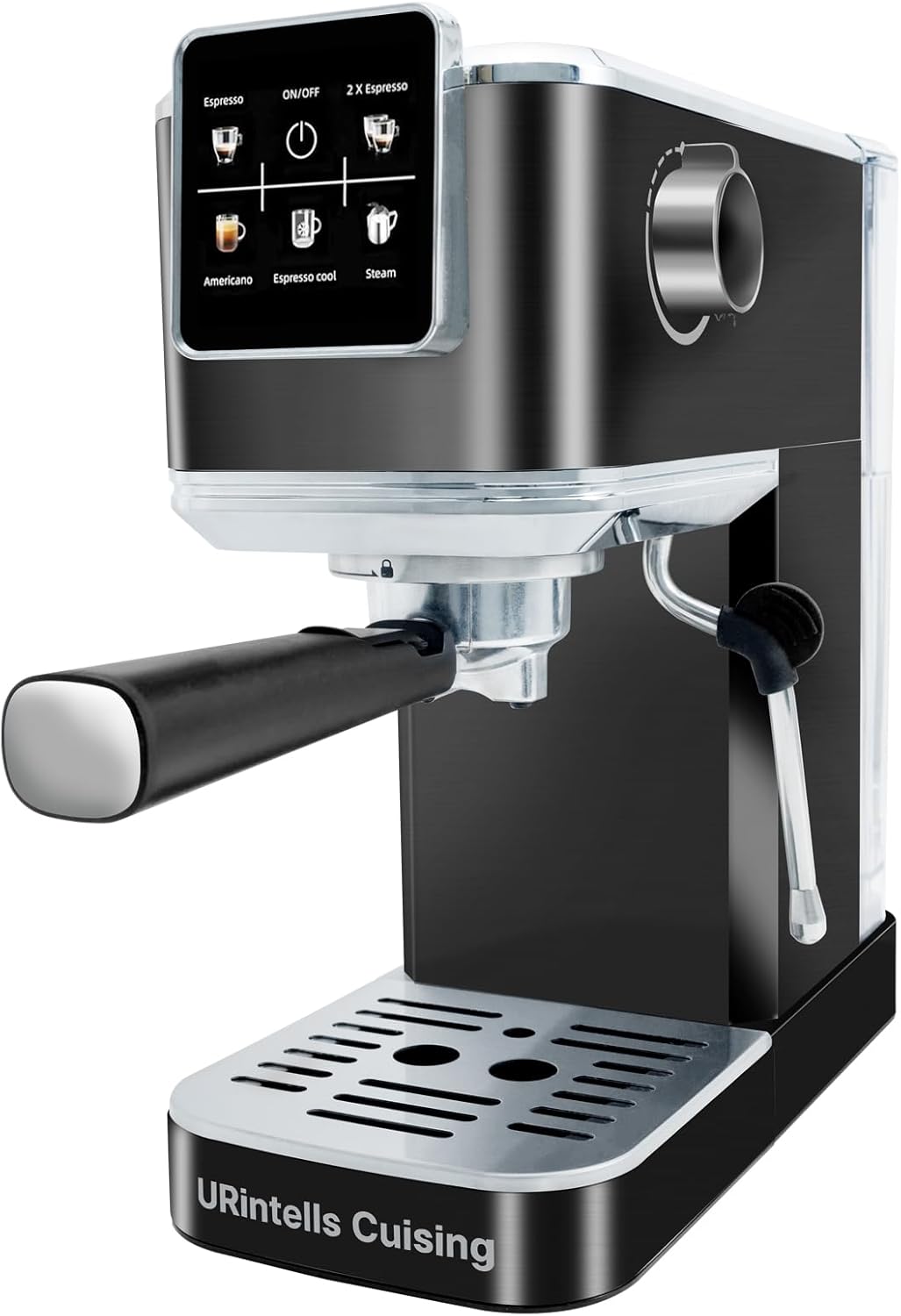URintells 20 Bar Espresso Machine: Touch Screen, Steam Milk Frother, Stainless Steel
