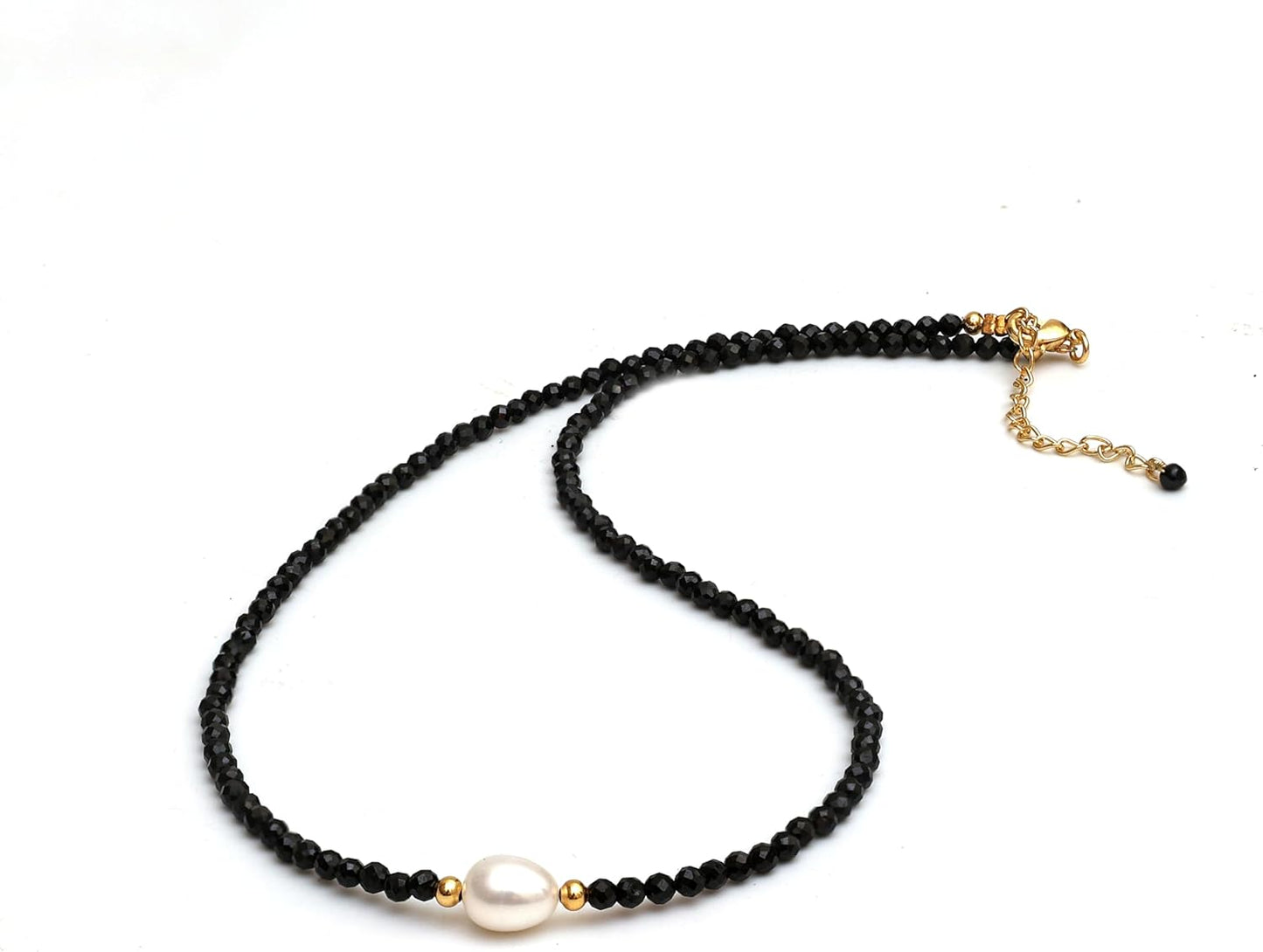 Gempires Gemstone Beaded Necklace with Freshwater Pearl Choker