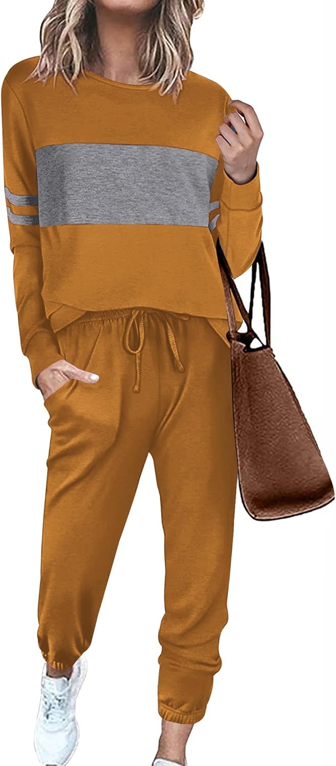 Ekouaer Womens Pajamas Set Long Sleeve Lounge Set with Pockets