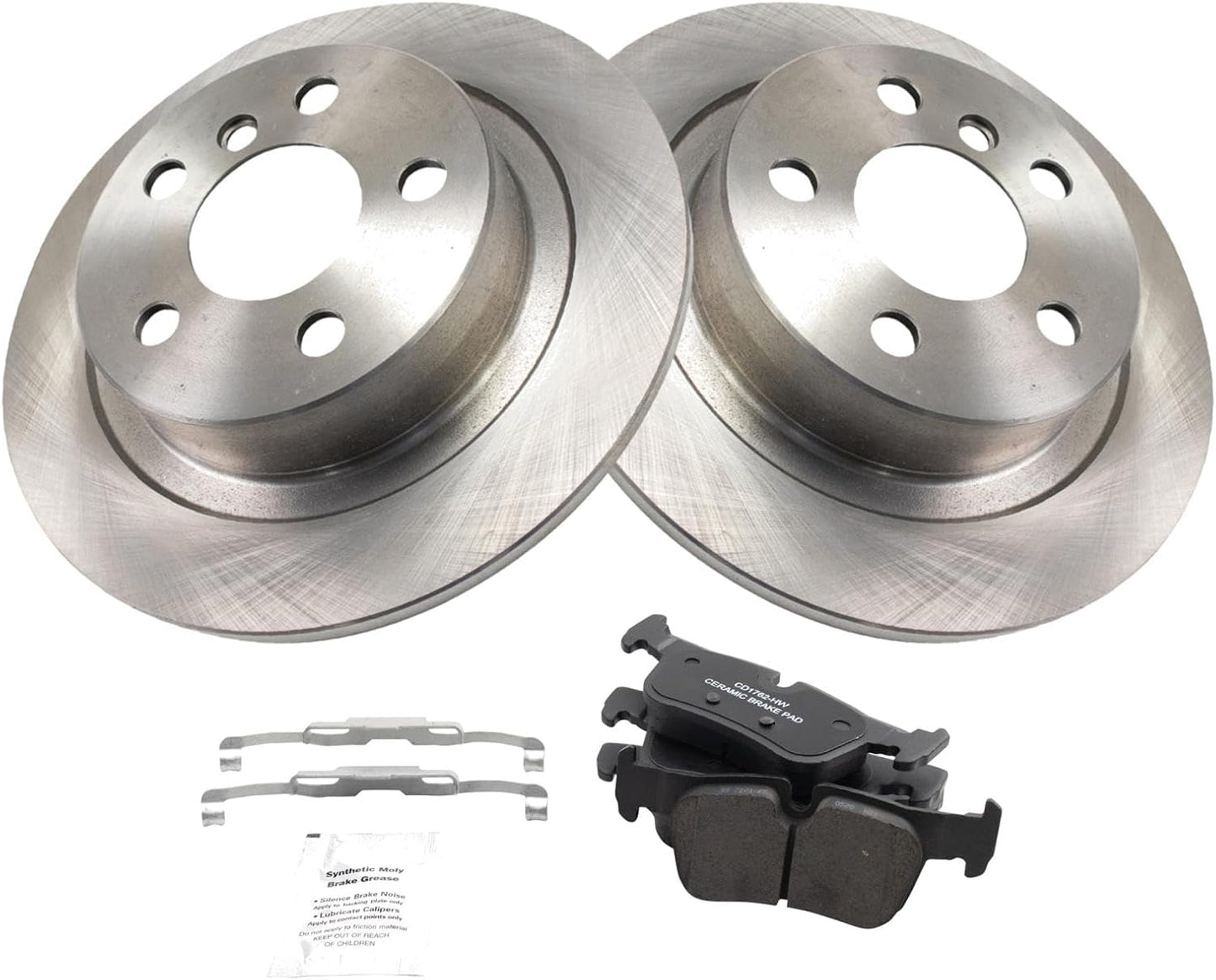 TRQ Rear Brake Pad & Rotor Kit for BMW i3 and Mini Cooper