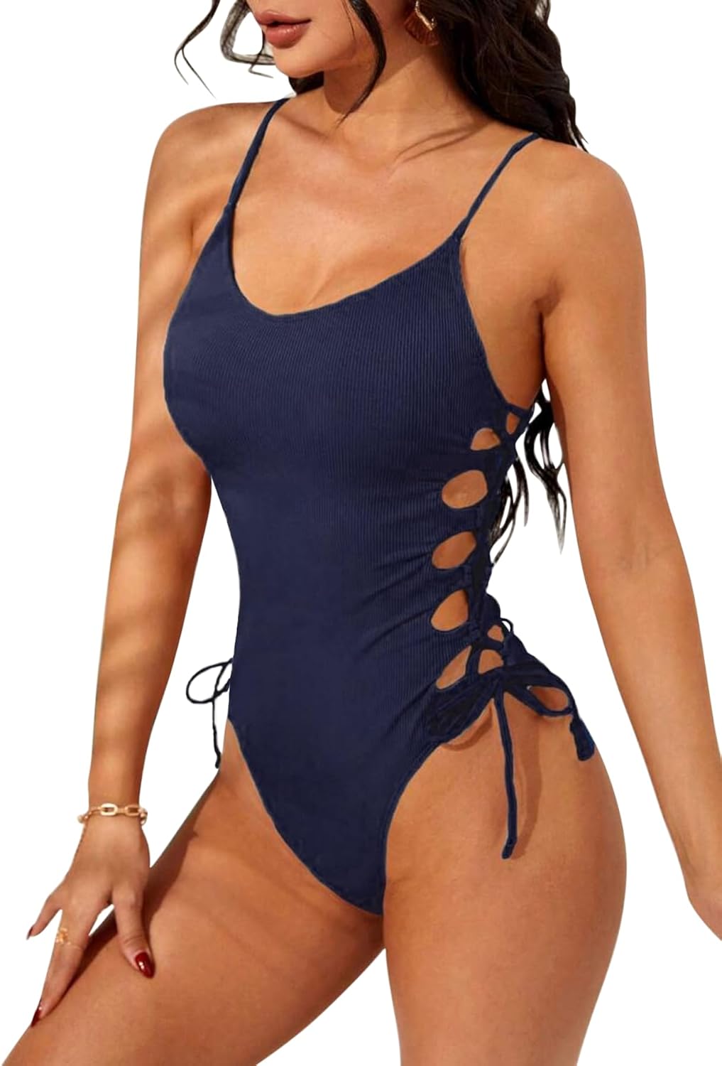 Narecte One Piece Swimsuit for Women - Sexy High Cut Design