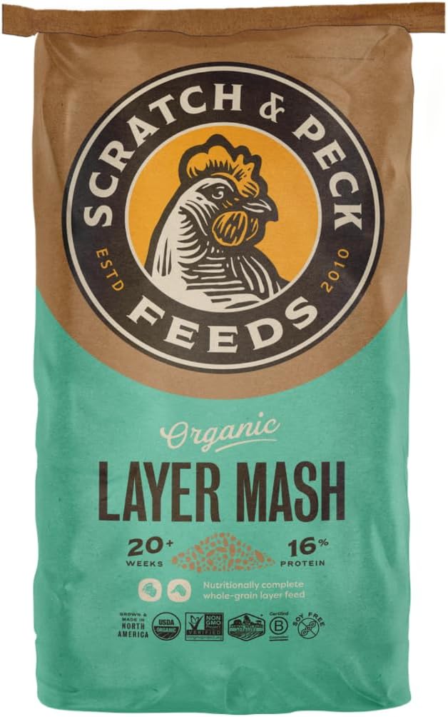 Scratch and Peck Feeds Whole Grain Layer Mash for Chickens