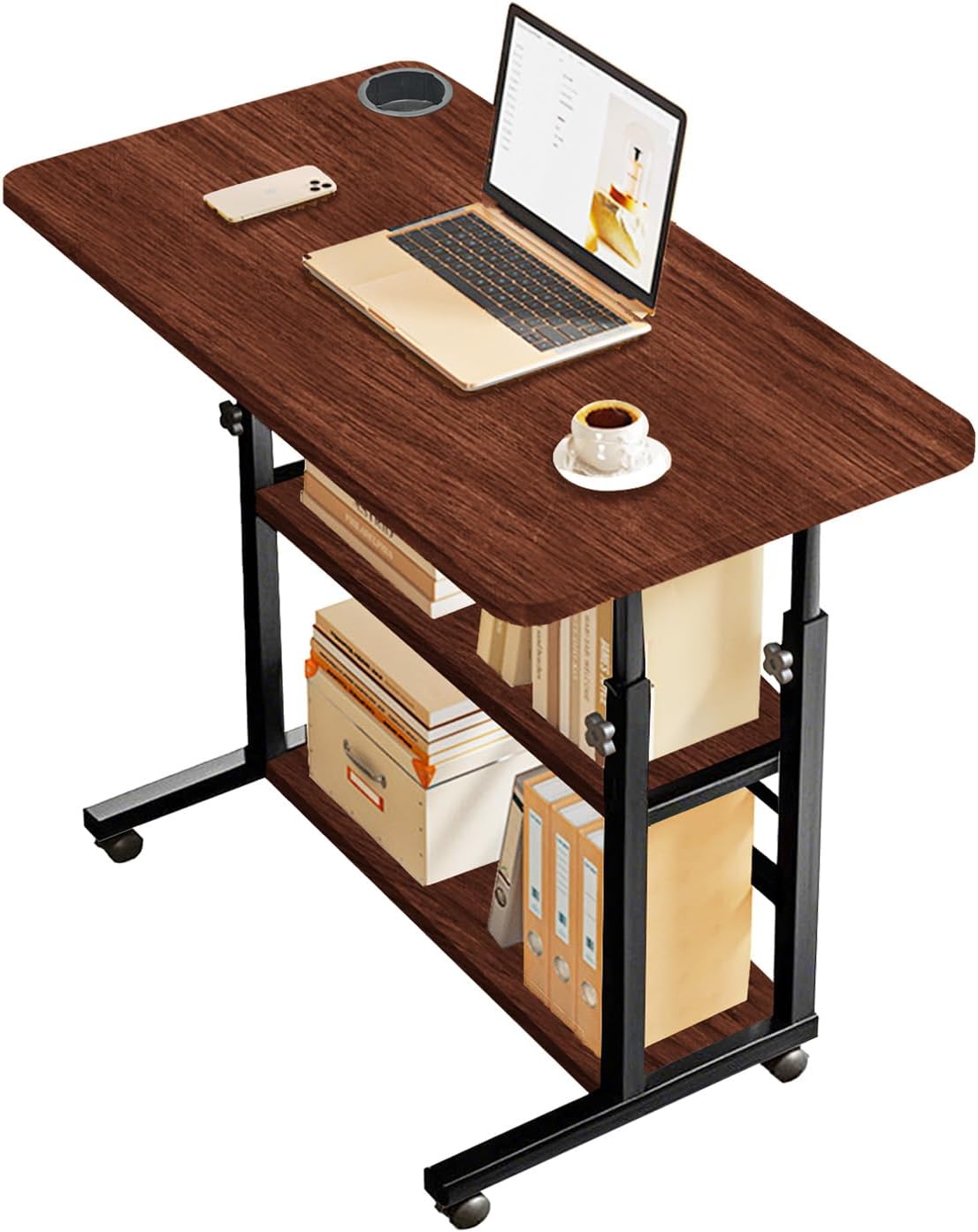 Adjustable Rolling Desk for Small Spaces - Mrsanmu